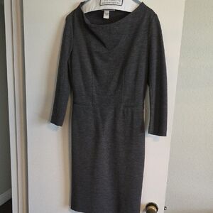 Diane Von Furstenberg Black Sheath Long Sleeve Dress